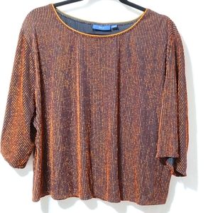 Apt 9 Copper Orange And Black Glitter Large Top Bouncy Disco Party